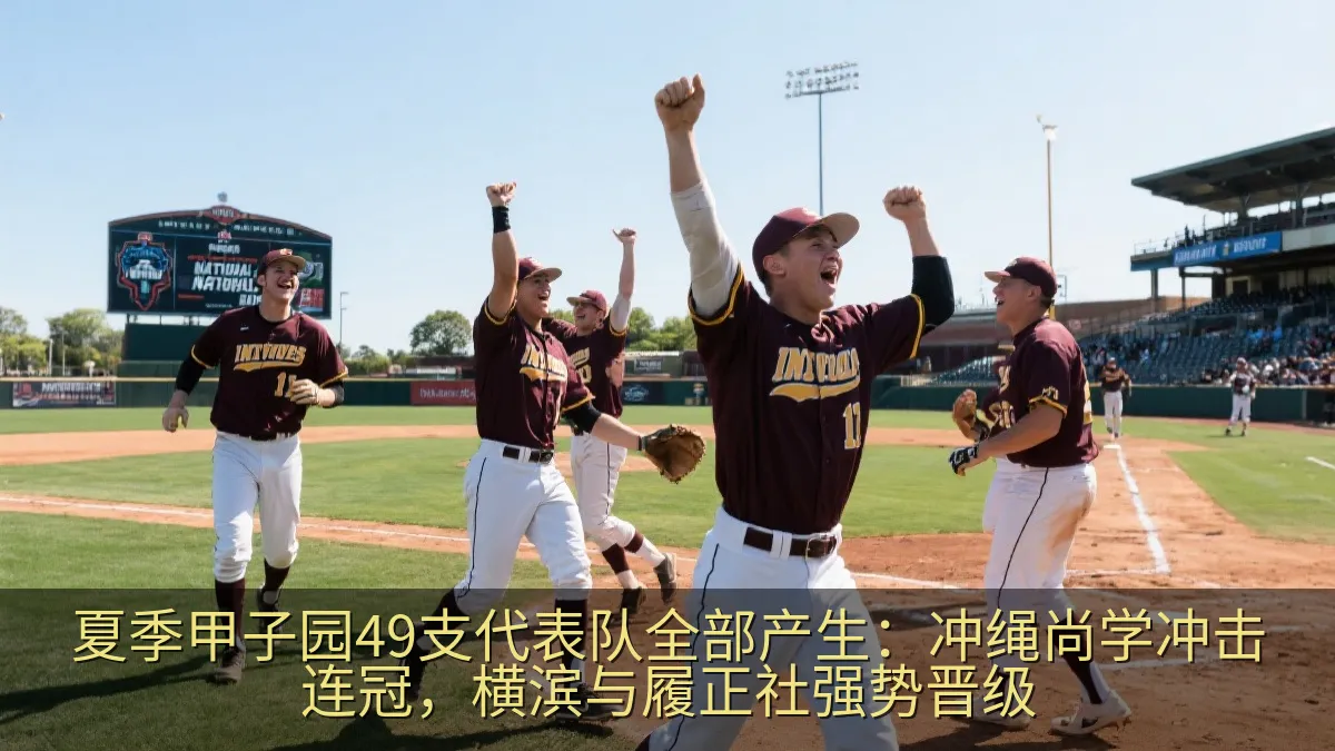 高中棒球选手庆祝获得甲子园参赛资格