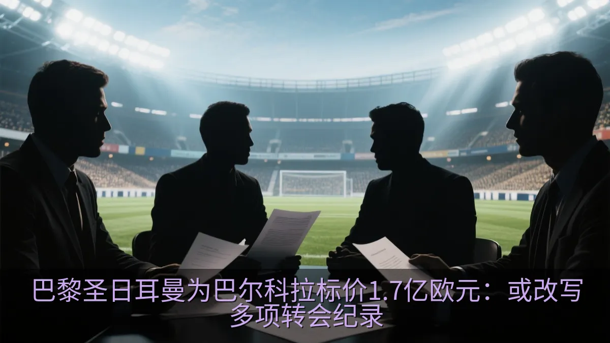 欧洲足球俱乐部夏季转会谈判的抽象场景
